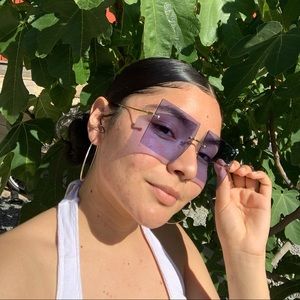 Retro squared oversized sunglasses